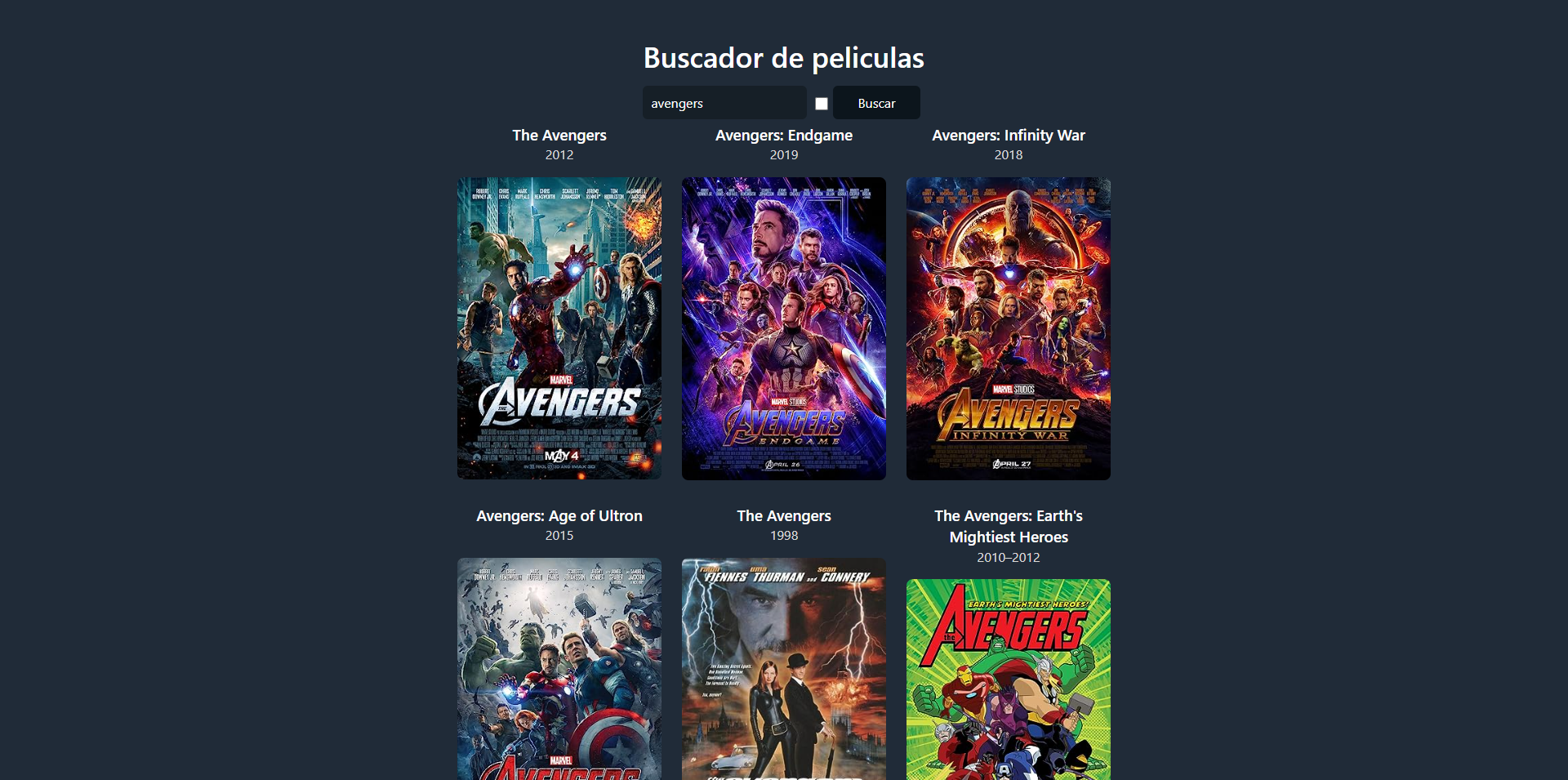 Buscador Peliculas